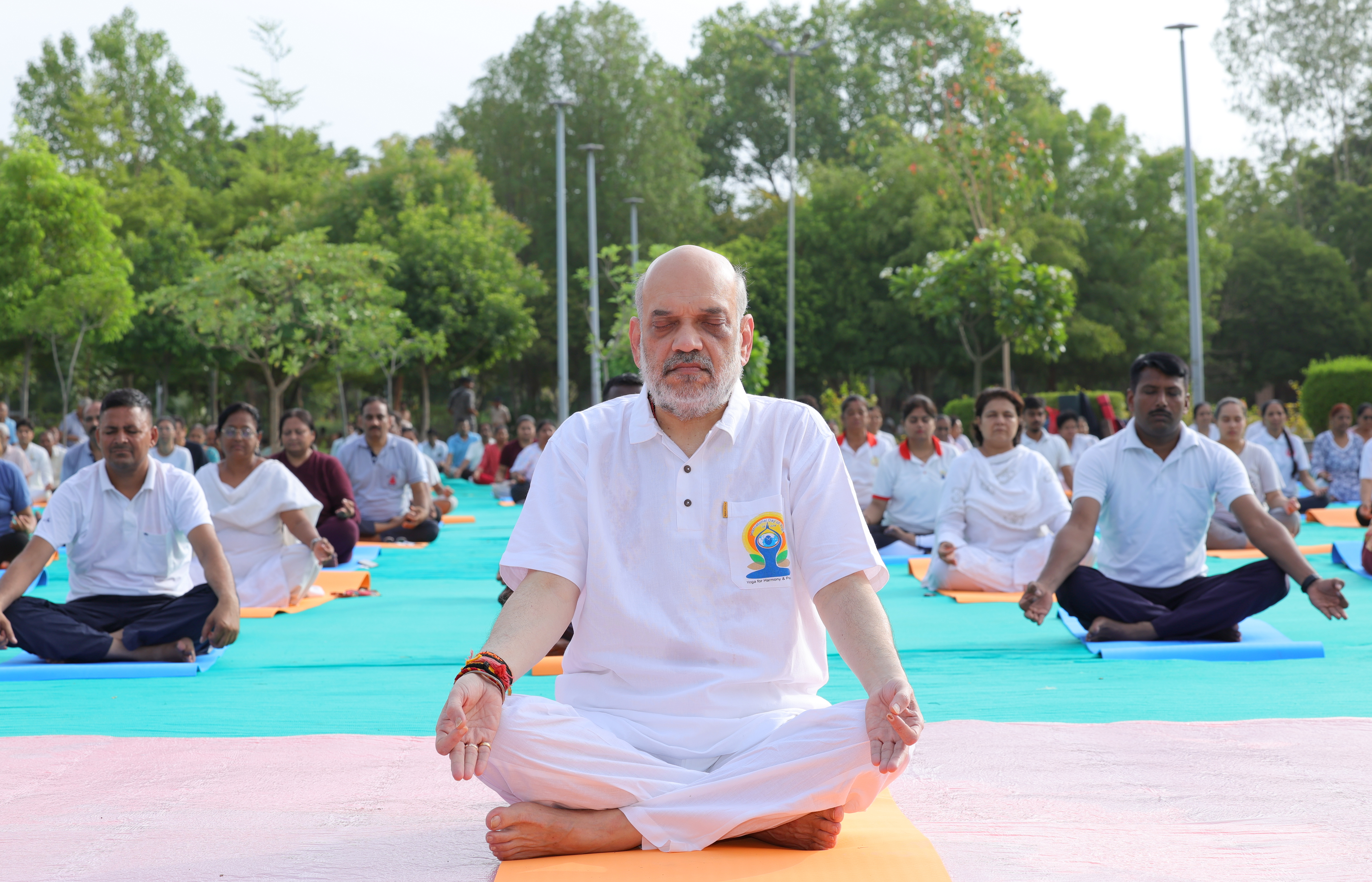 Performed Yoga at Gotila Garden in Ahmedabad, Gujarat, on International Day  of Yoga. | Shri Amit Shah
